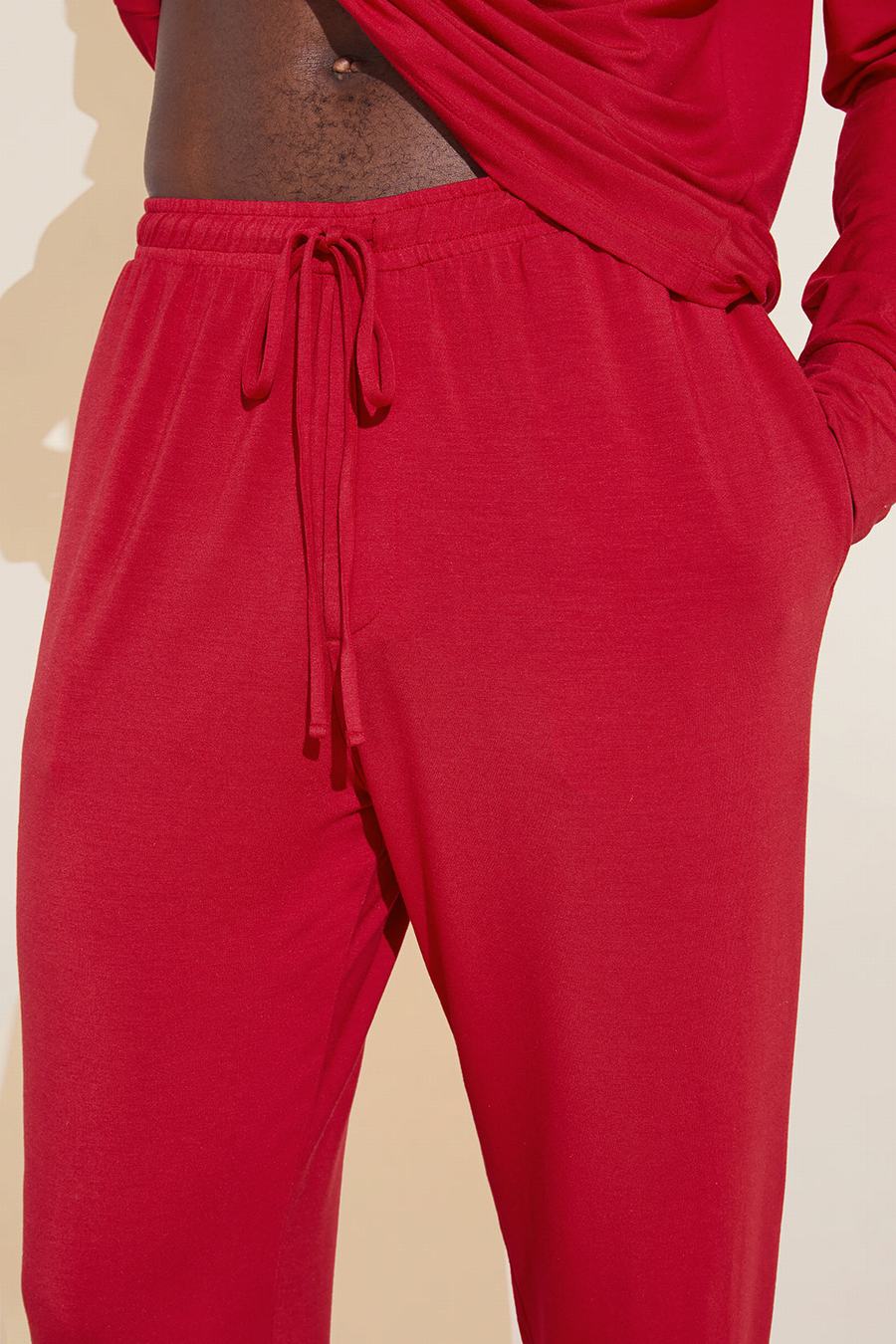 Men Eberjey Henry TENCEL™ Modal Long PJ Set Pajamas Red | BQQ6856OT