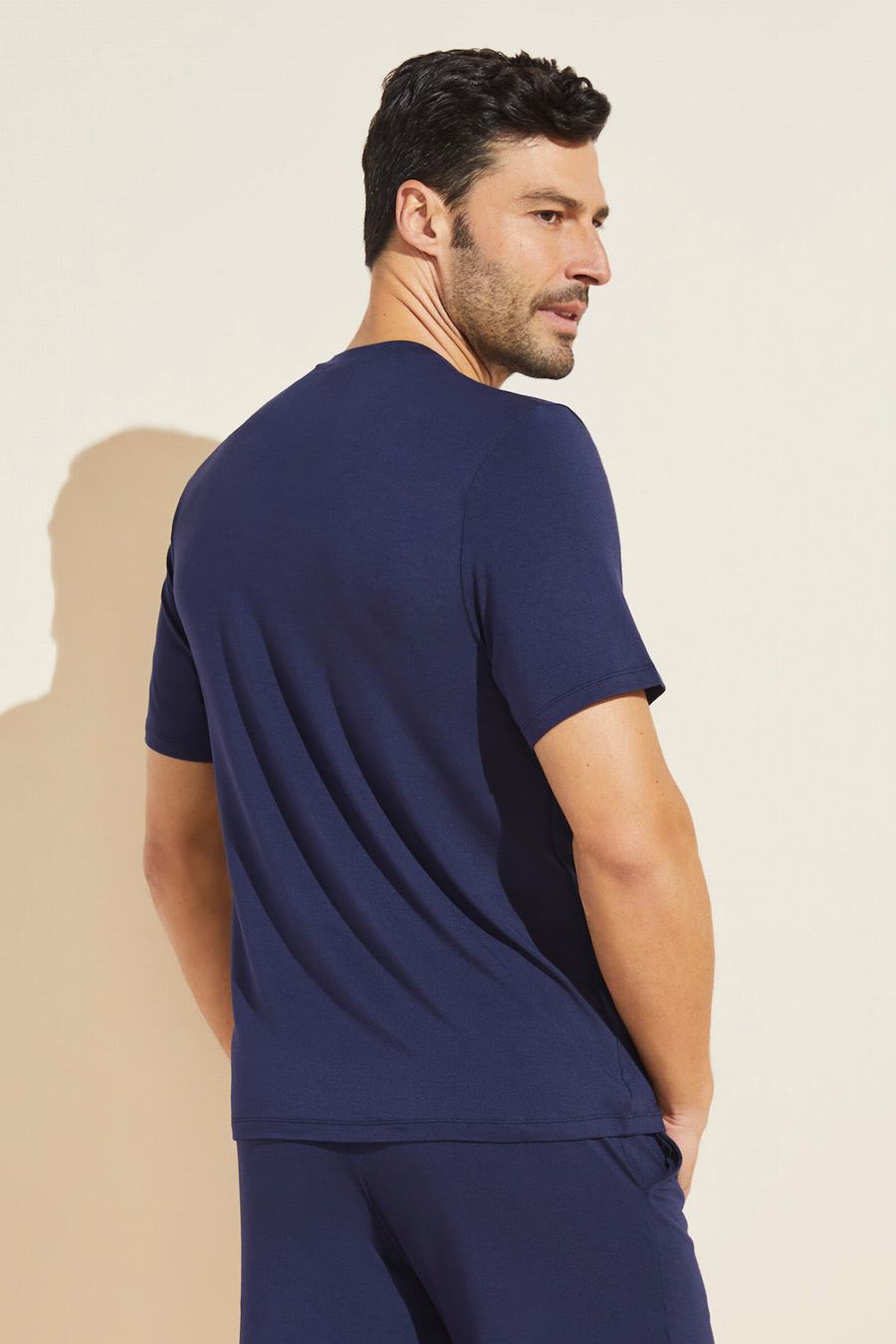 Men Eberjey Henry TENCEL™ Modal Short Sleeve Tee T-Shirt Navy | VHJ8742RR