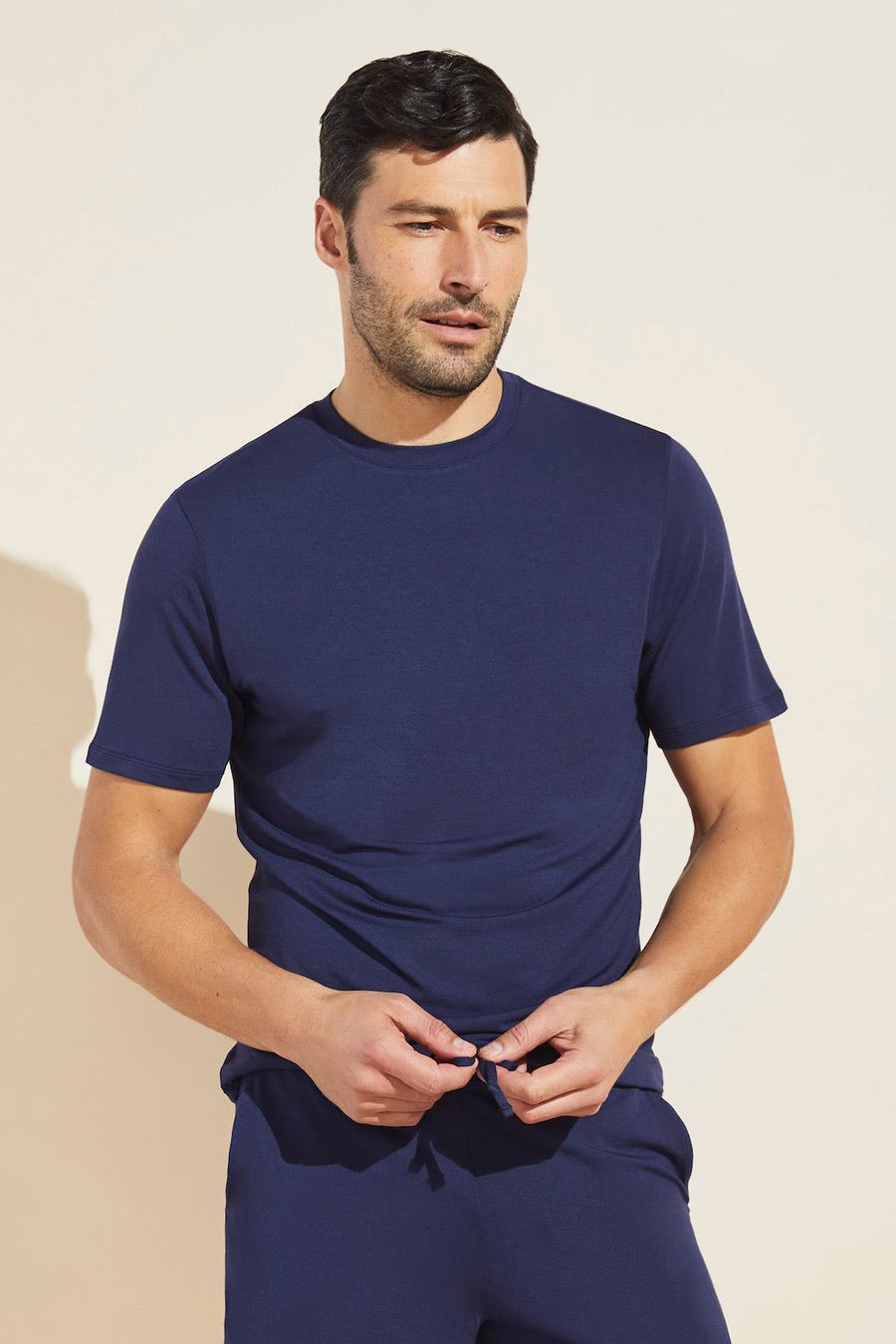 Men Eberjey Henry TENCEL™ Modal Short Sleeve Tee T-Shirt Navy | VHJ8742RR