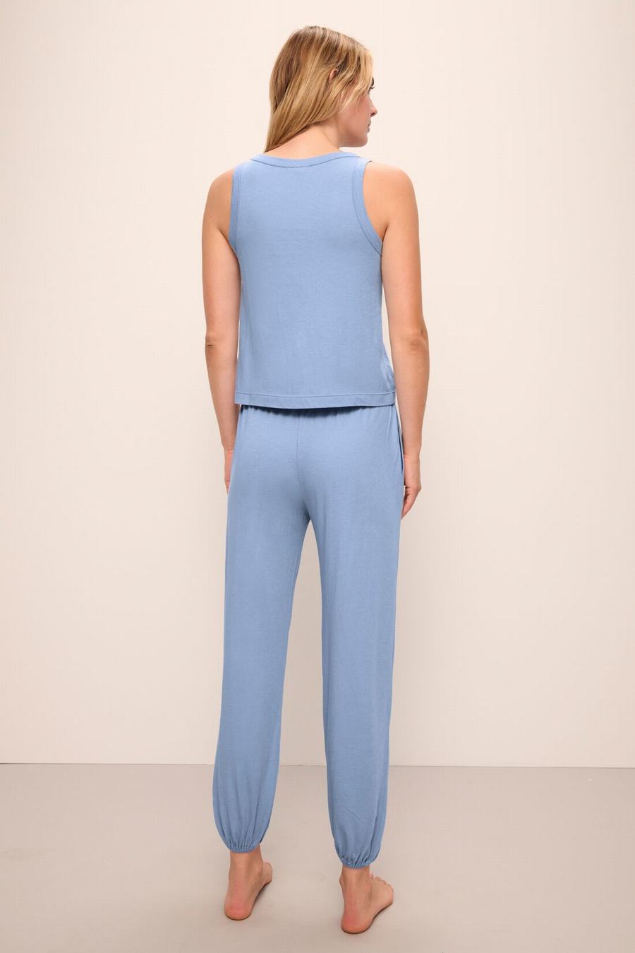 Women Eberjey Aloe Cotton Pants Blue | ODP3295HR