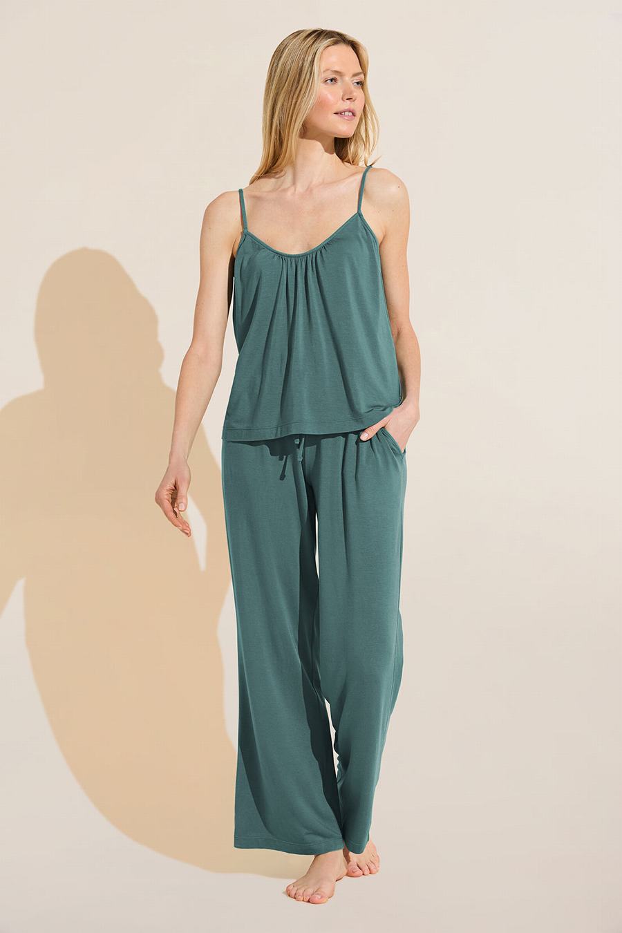 Women Eberjey Gisele TENCEL™ Modal Cami & Pant PJ Set Pajamas Green | OTL8485DC