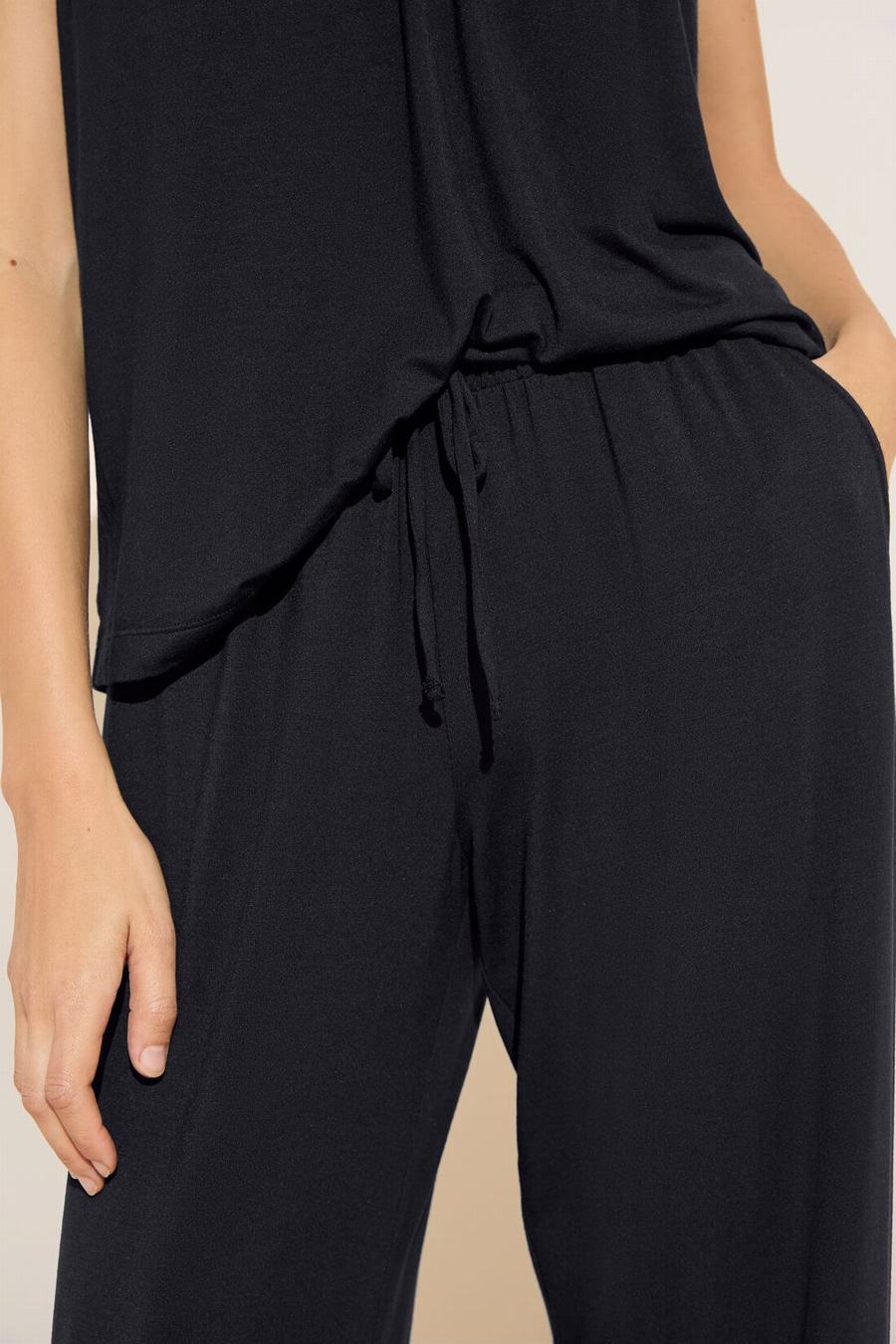 Women Eberjey Gisele TENCEL™ Modal Cami & Pant PJ Set Pajamas Black | BXP5349MR