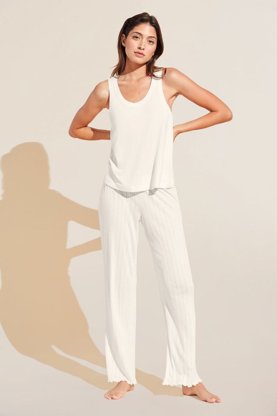 Women Eberjey Gisele TENCEL™ Modal Everyday Tank Top White | AJE2712SU