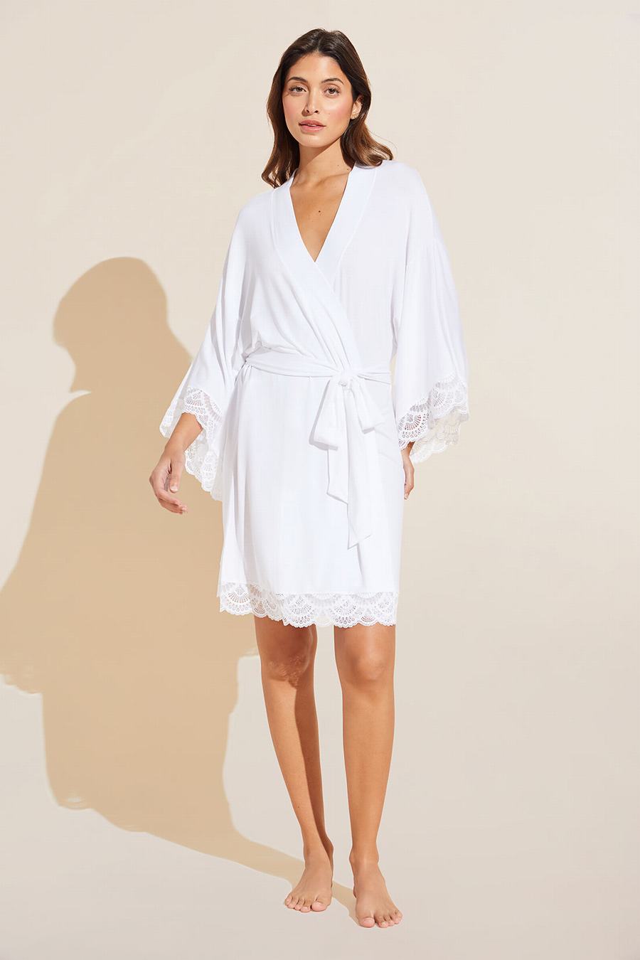 Women Eberjey Mariana TENCEL™ Modal Robe White | MDV7763BS