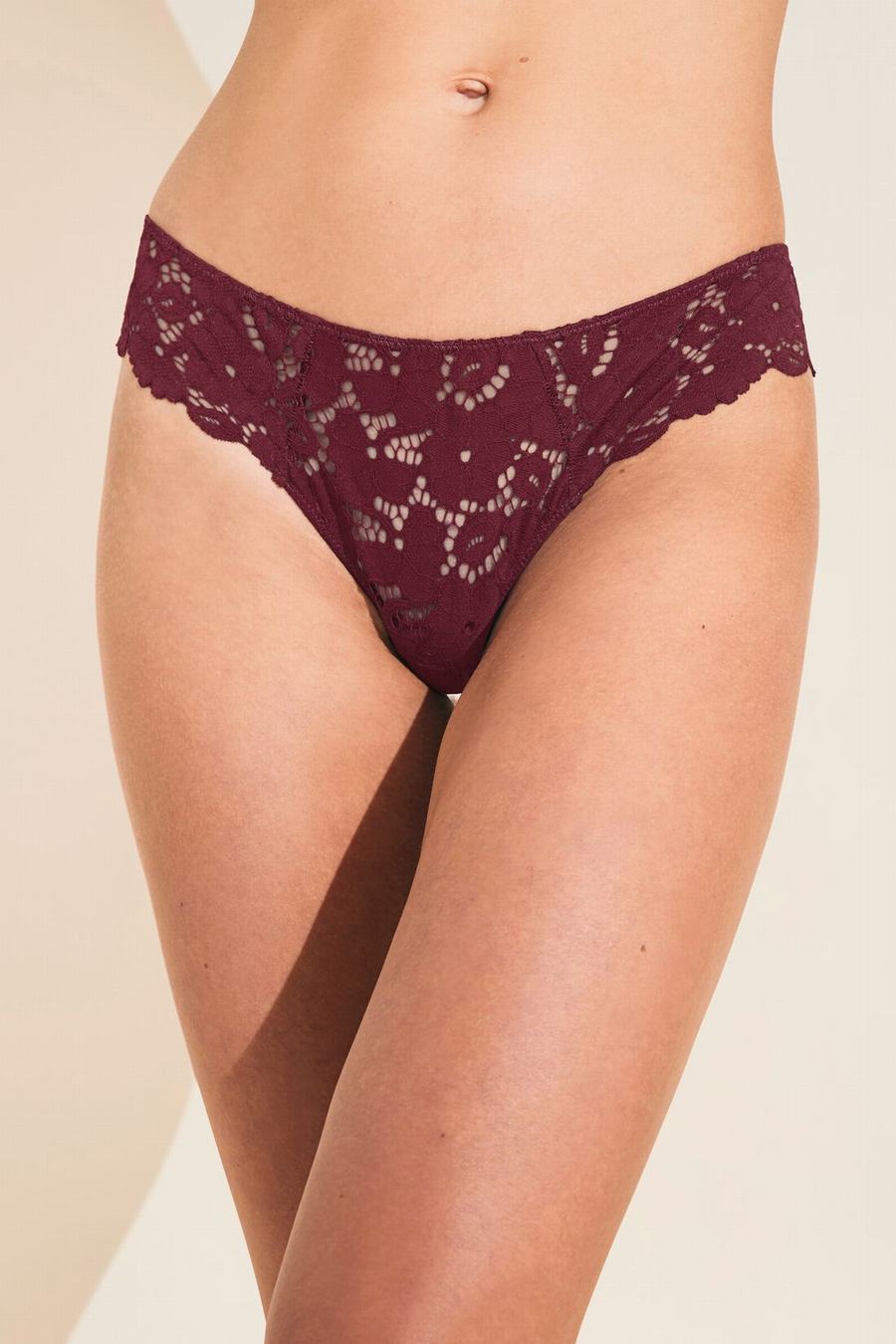 Women Eberjey Naya Bikini Panty Dark Red | TKK291DC