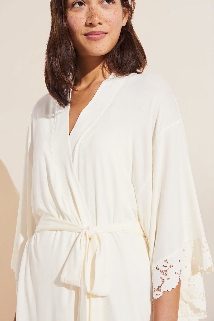 Women Eberjey Naya TENCEL™ Modal Robe White | KHA3338NL