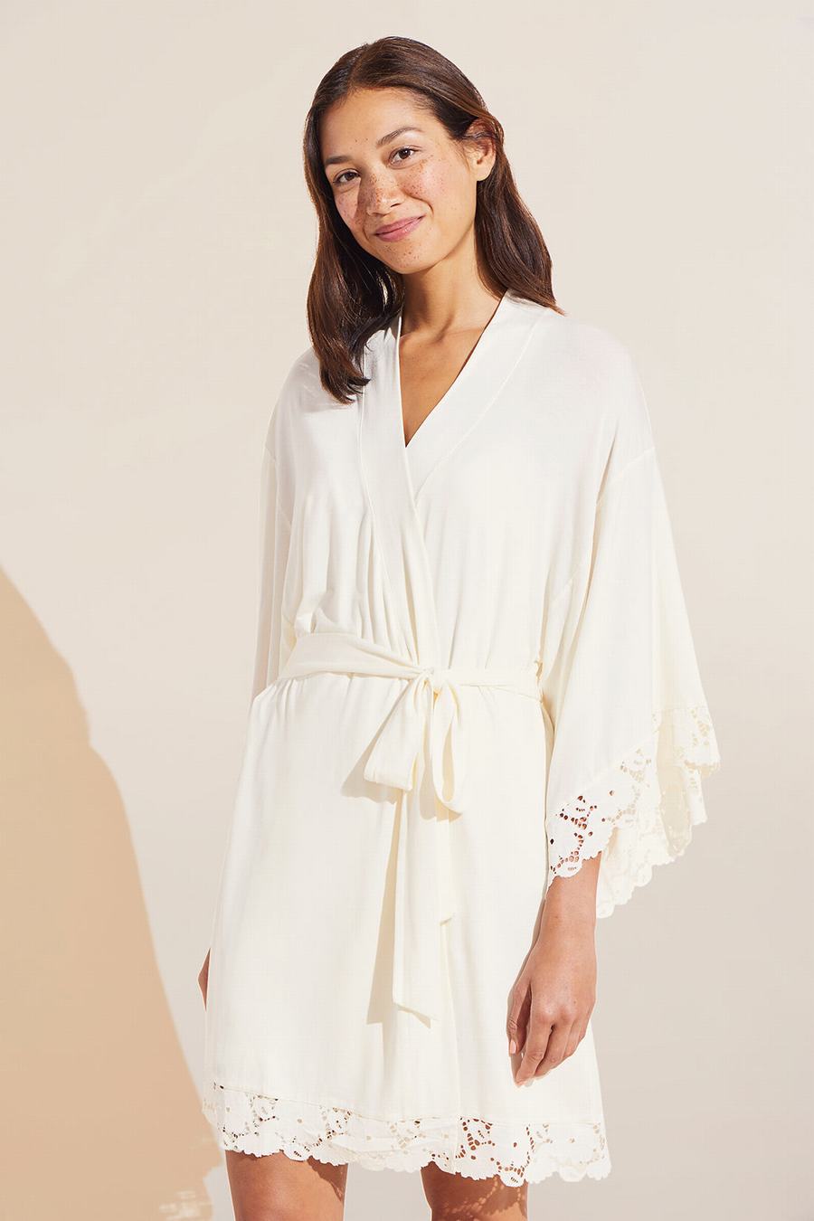 Women Eberjey Naya TENCEL™ Modal Robe White | KHA3338NL