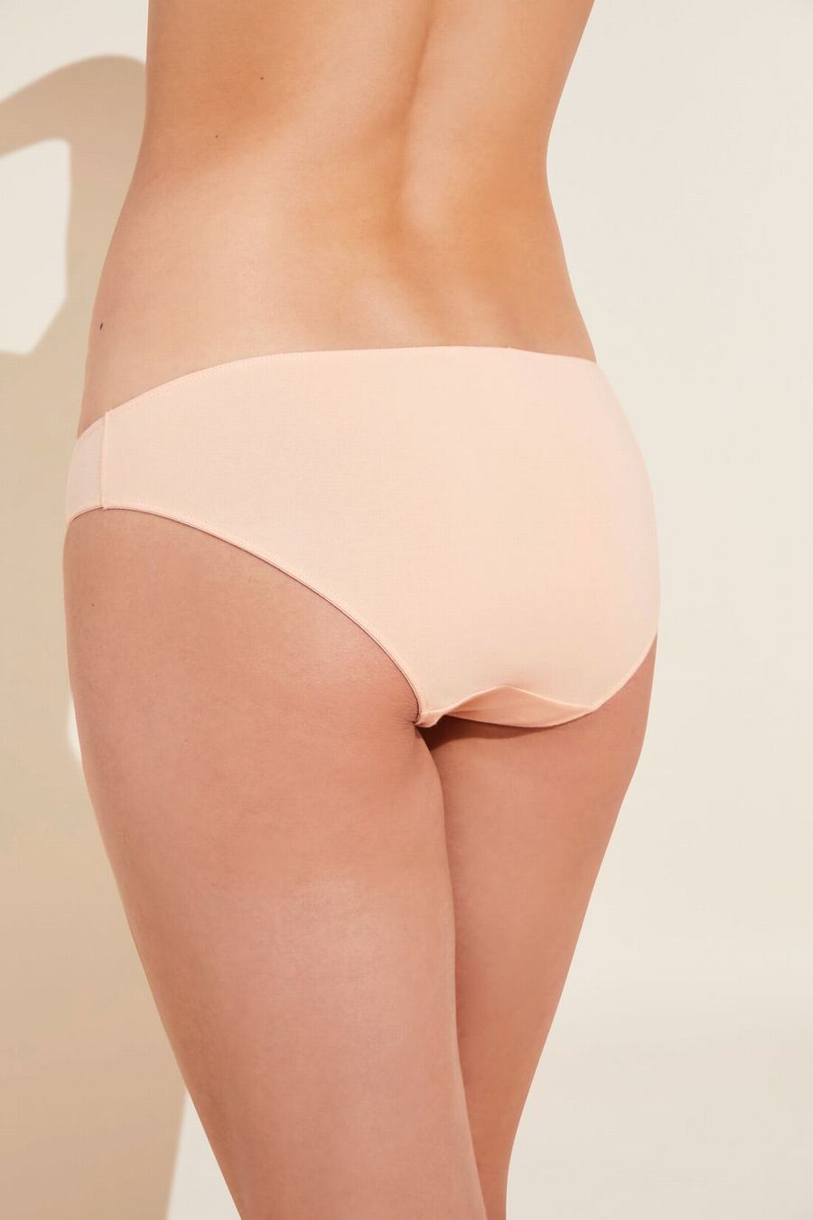 Women Eberjey Pima Stretch Cotton Bikini Panty Beige | QCZ246DL