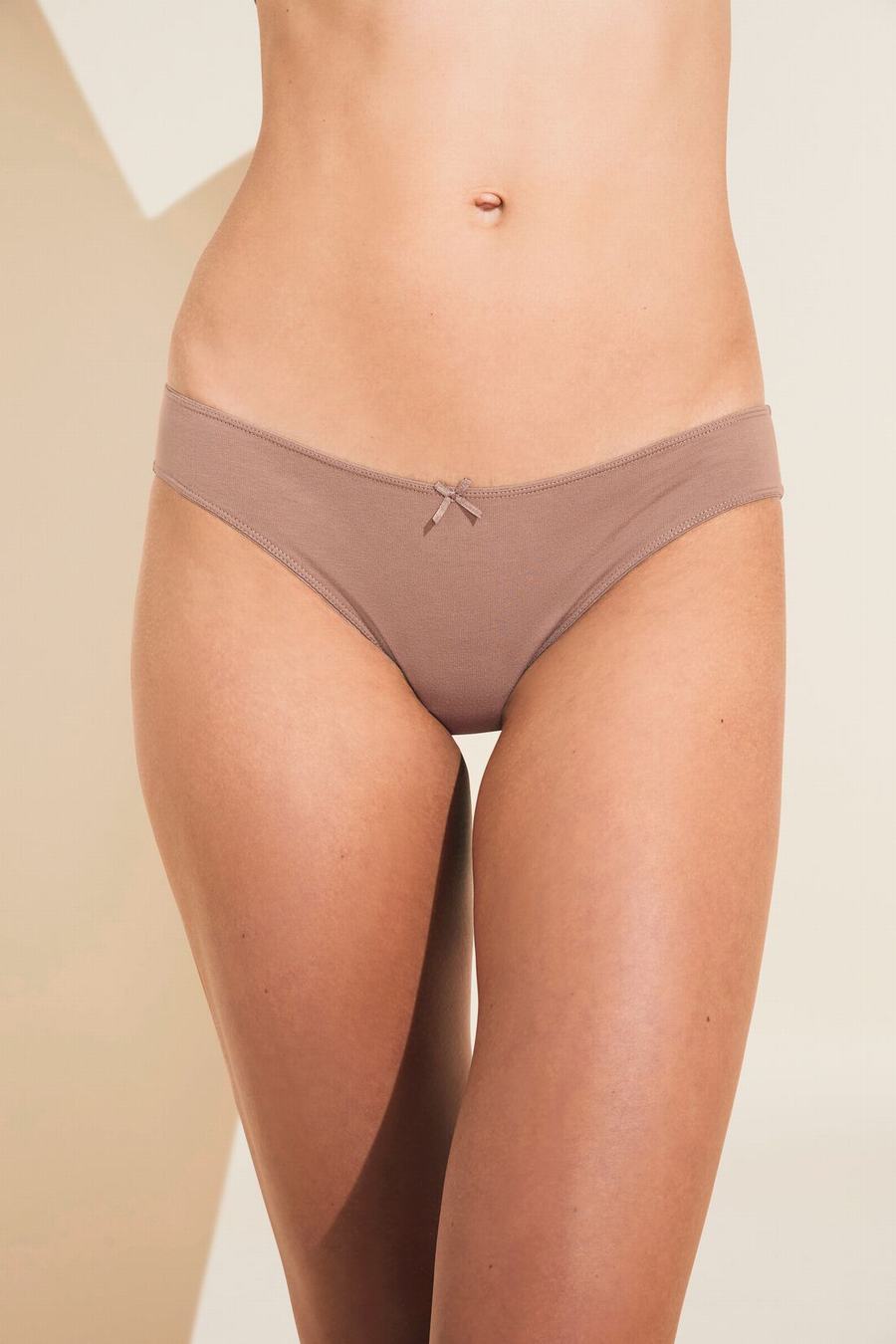 Women Eberjey Pima Stretch Cotton Bikini Panty Beige | QIB3828KC