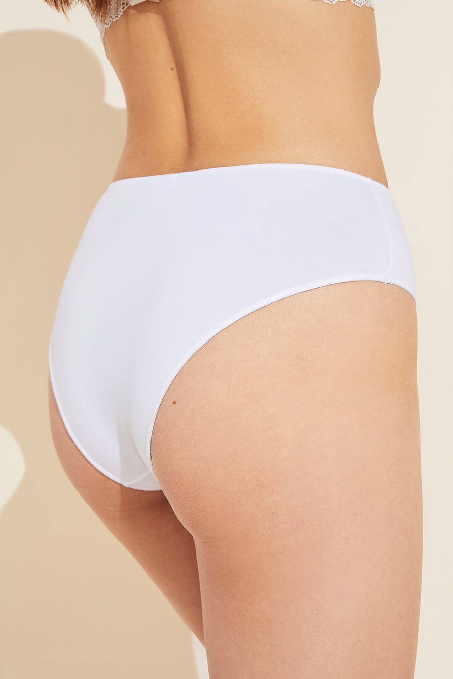 Women Eberjey Pima Stretch Cotton Highwaist Briefs White | WGD6426XZ