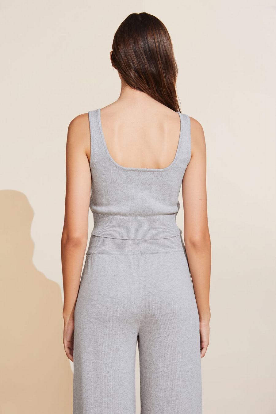 Women Eberjey Recycled Sweater Cropped Tank Top Grey | PLN8243NA