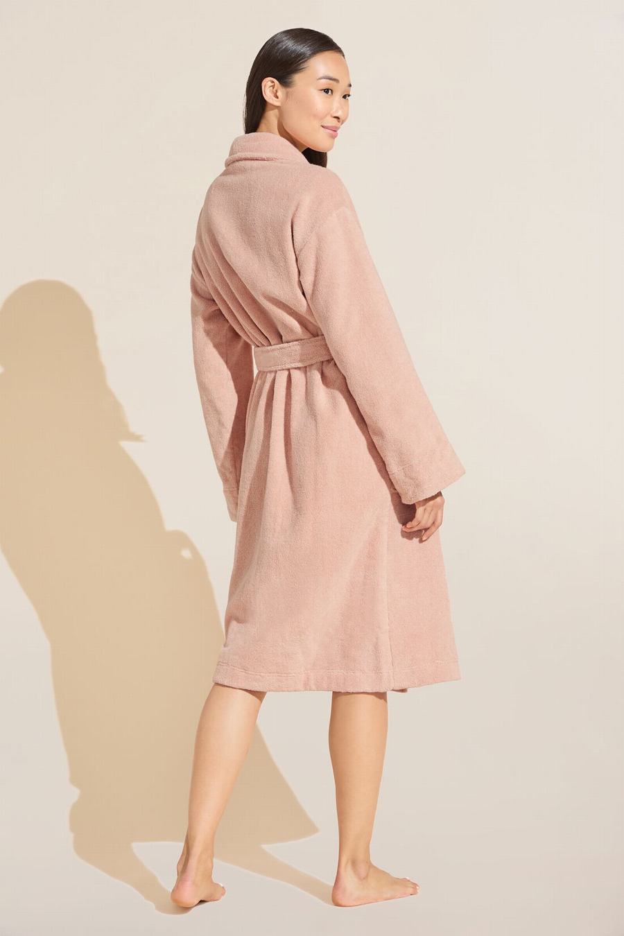 Women Eberjey Terry Gender Neutral Robe Rose Pink | KGP6637FV